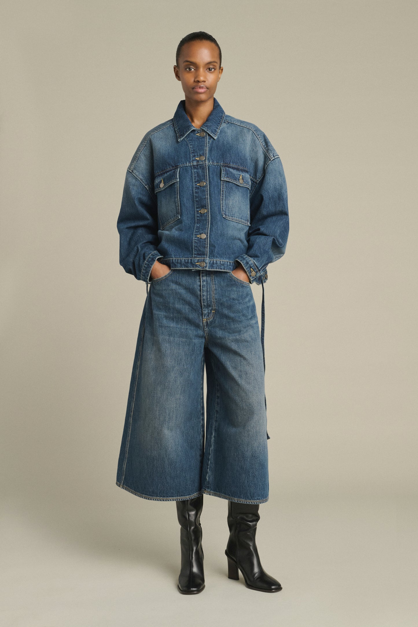 Chaqueta Lys - denim azul delavé - algodón - mujer