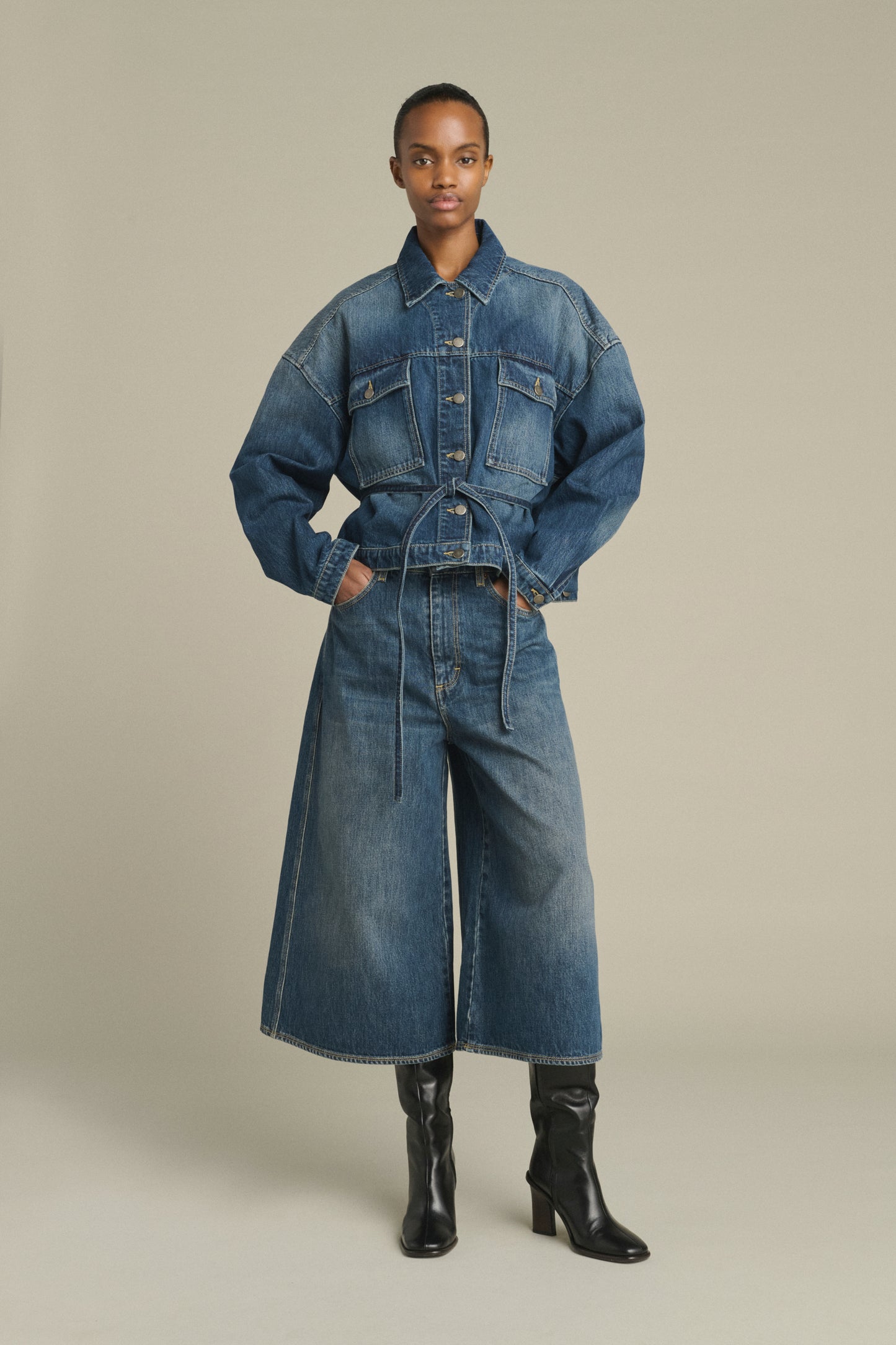 Bermuda Joyce - denim azul delavé - algodón - mujer