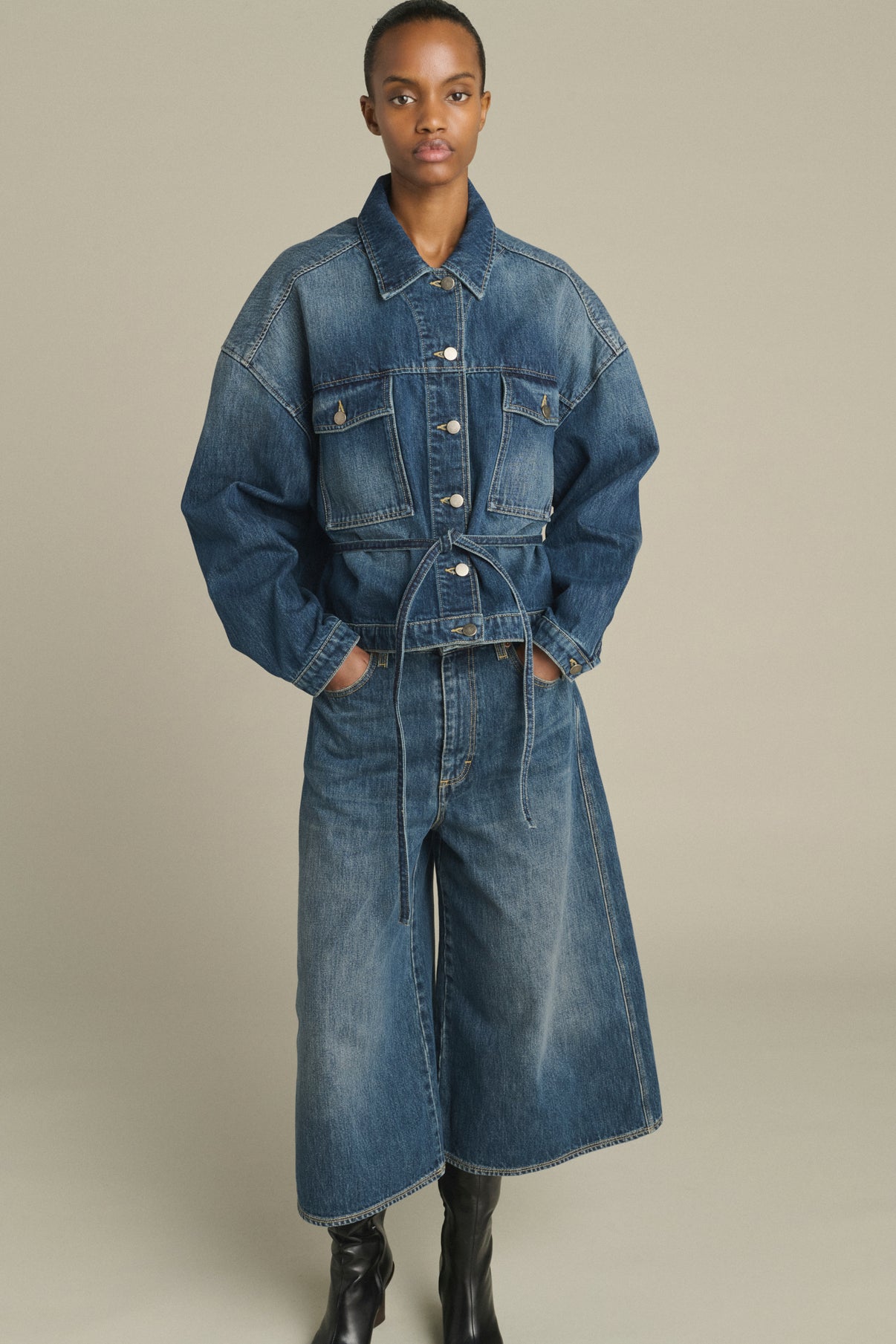 Chaqueta Lys - denim azul delavé - algodón - mujer vue 3