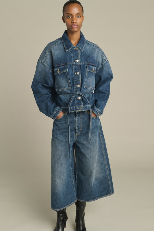 Chaqueta Lys - denim azul delavé - algodón - mujer