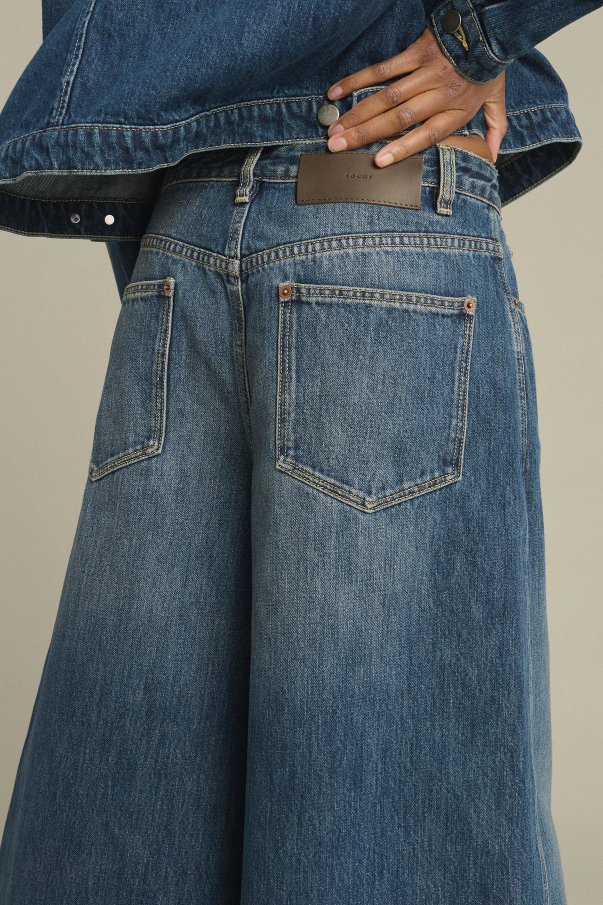 Bermuda Joyce - Denim azul delavé - Algodón - Mujer vue 5