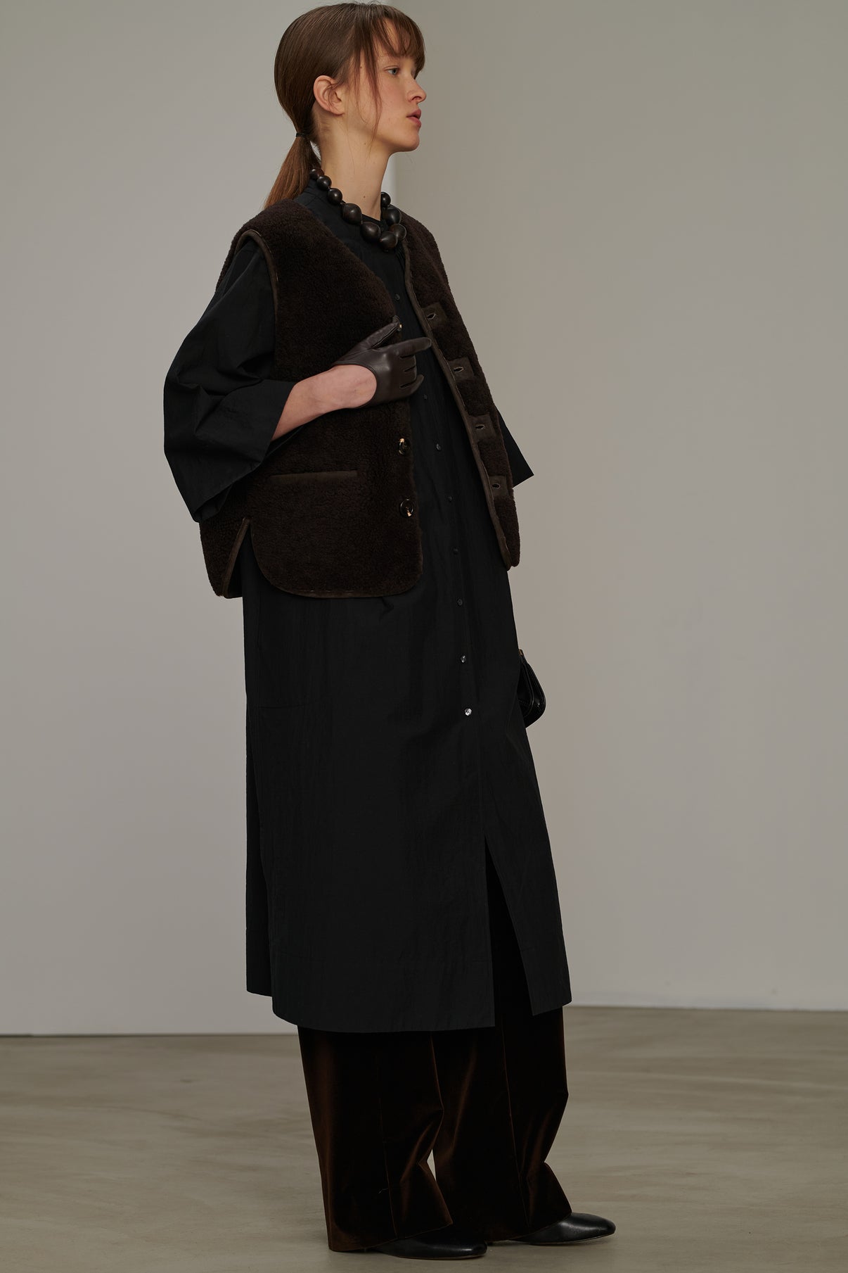 Veste Bonifacio - Marron Foncé - Cuir - Femme vue 3