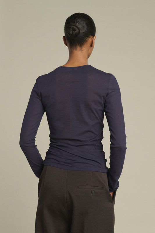Camiseta Jia - Violeta Oscuro - Algodón - Mujer