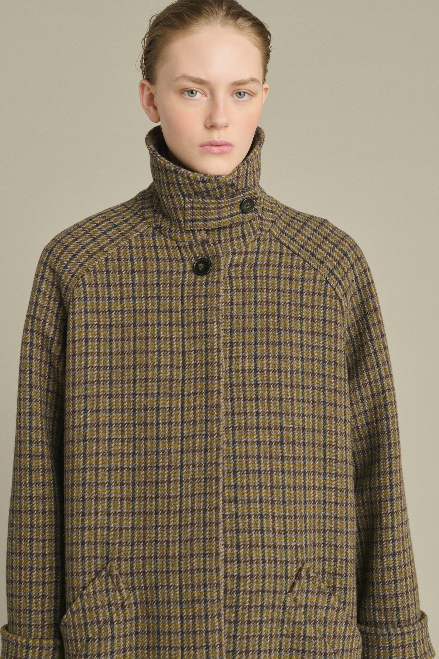 Abrigo Berlin - Gris/Caqui - Lana - Mujer