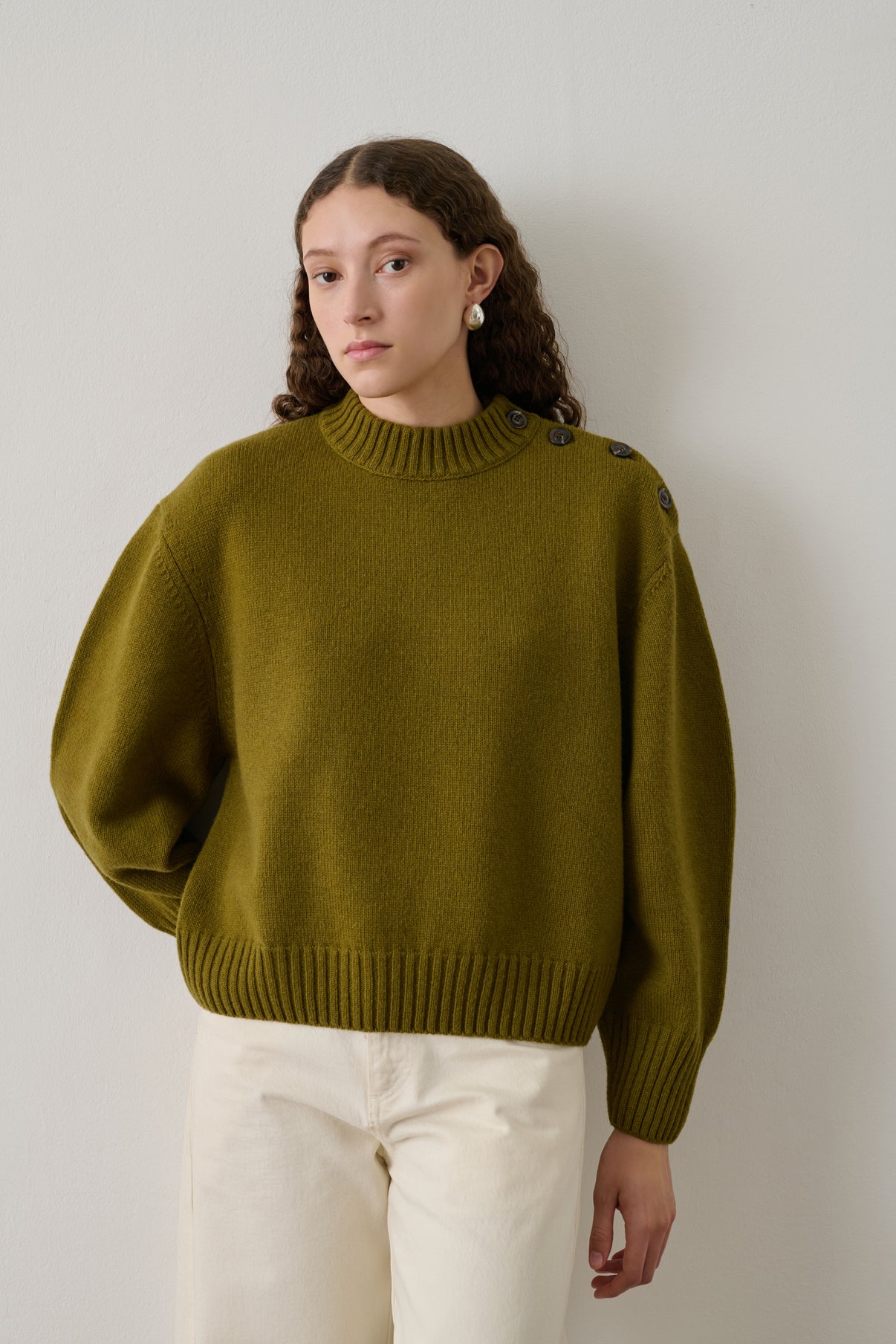 Pull Sacha - Bronze - Laine Mérinos - Femme vue 1