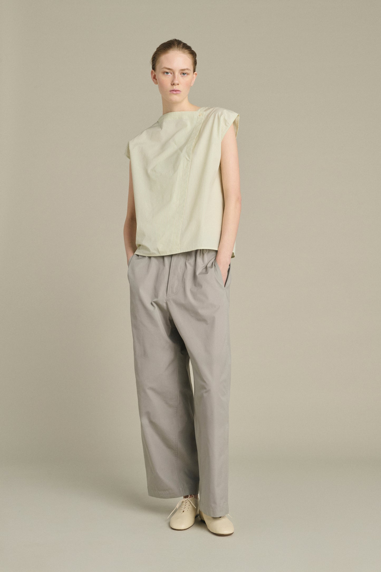Blusa Lorena - Verde/Crudo - Algodón - Mujer