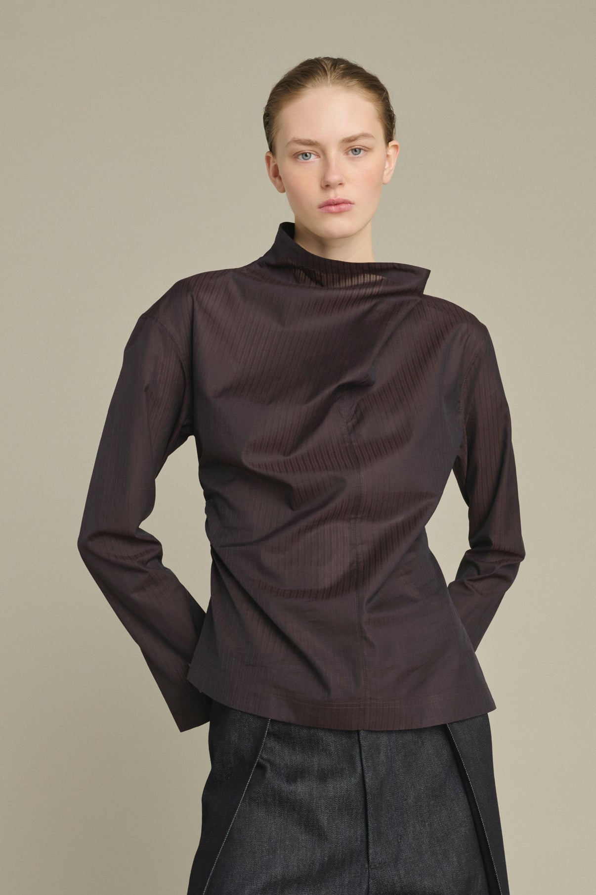 Blusa Lana - Higo/Marrón - Algodón - Mujer vue 2