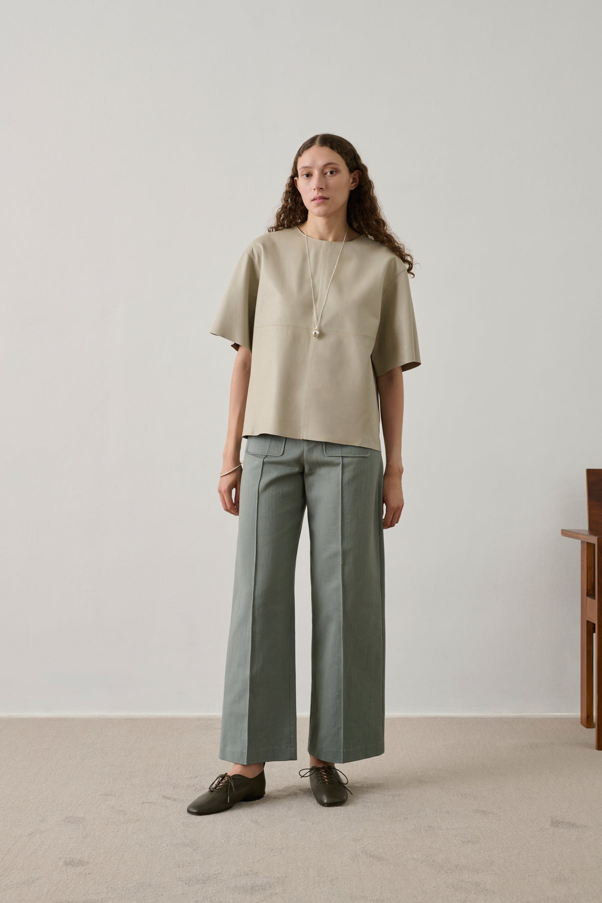 Pantalón Harry - Verde Agua - Algodón - Mujer vue 5