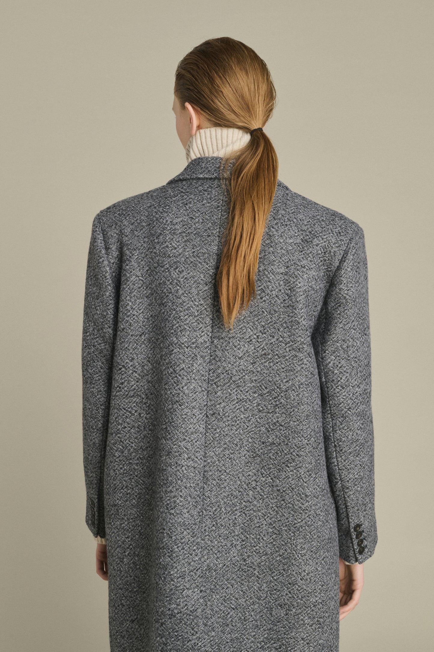 Abrigo Leon - Gris/Negro - Lana - Mujer