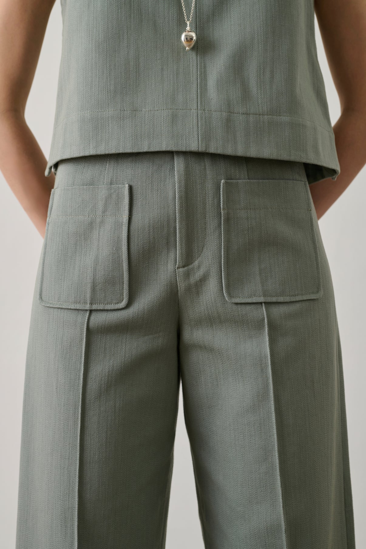 Pantalón Harry - Verde Agua - Algodón - Mujer vue 4