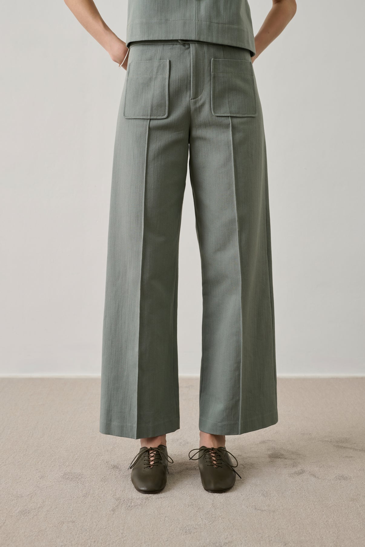 Pantalón Harry - Verde Agua - Algodón - Mujer vue 2