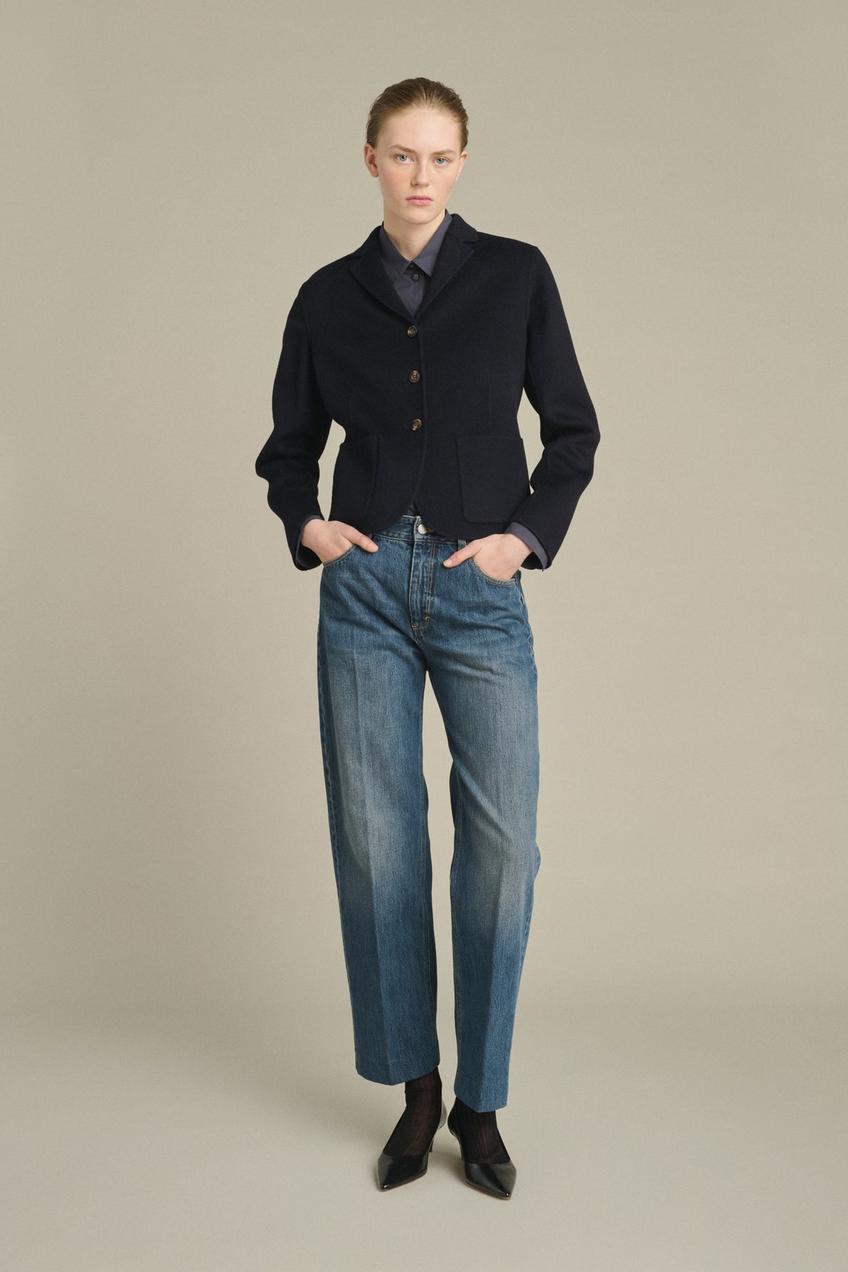 Chaqueta Hespera - Deep Navy - Lana - Mujer vue 1