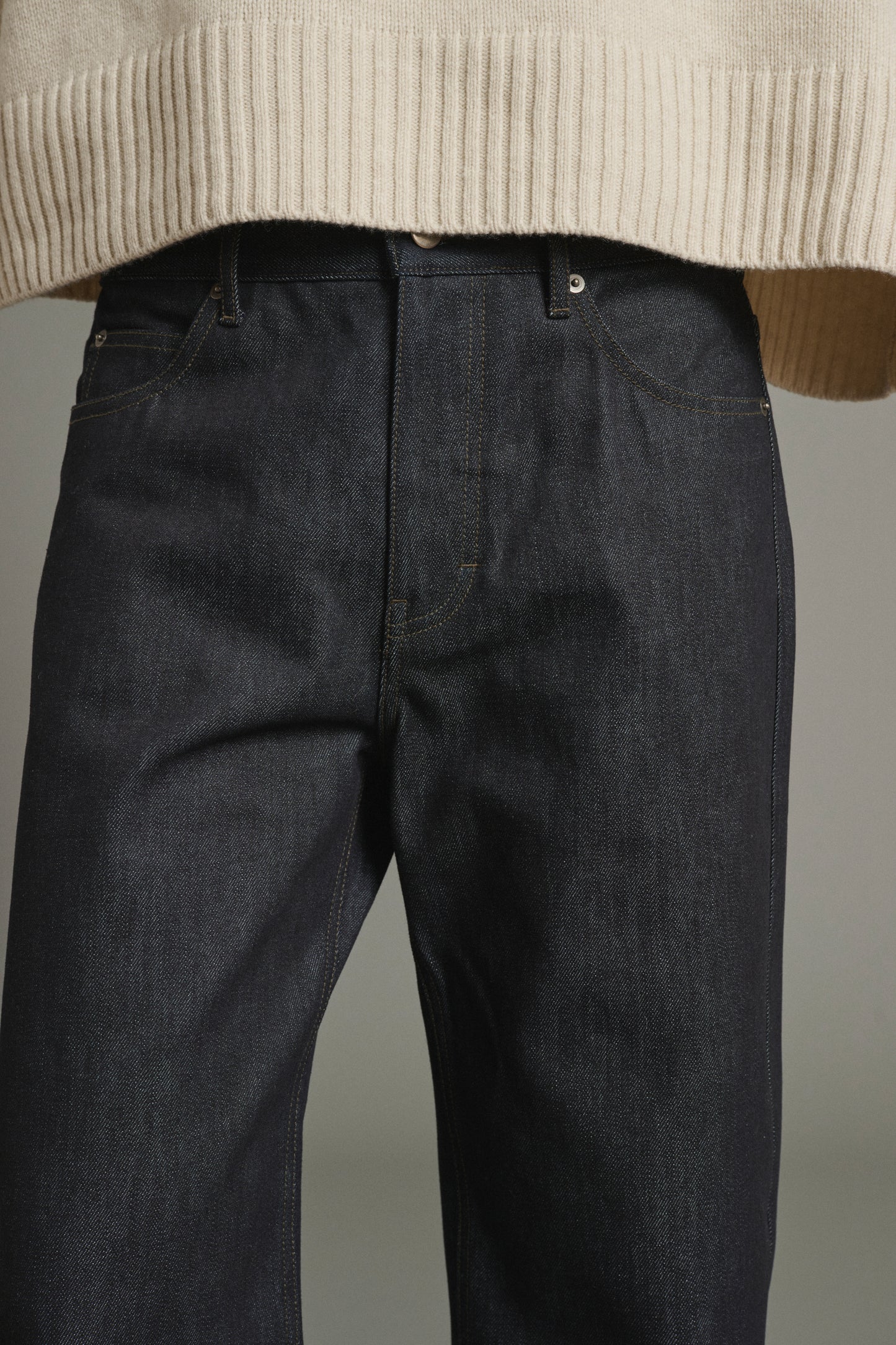 Vaqueros Harrison - Azul Raw - Coton - Mujer