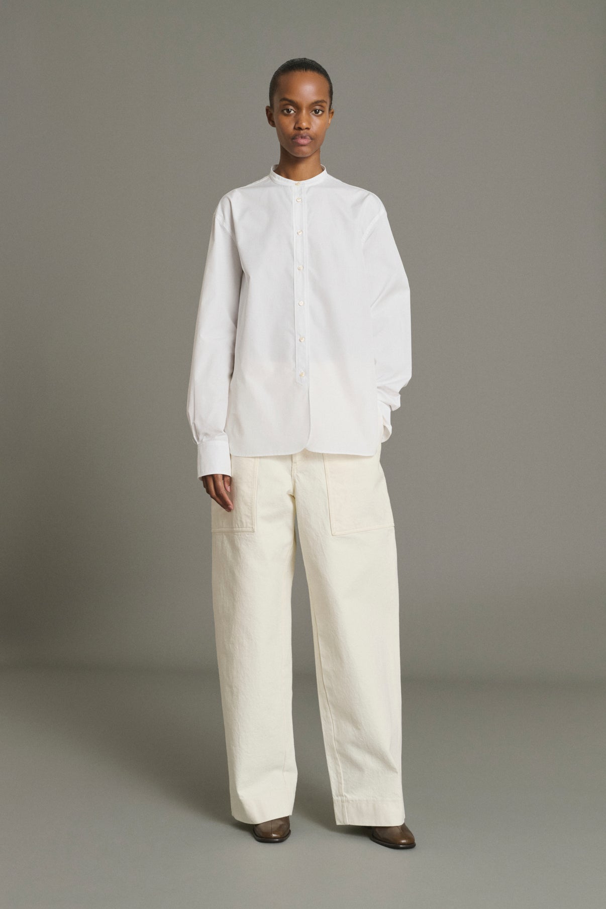 Camisa Bermudes - Blanco Popelina Orgánica Mujer - Soeur vue 5