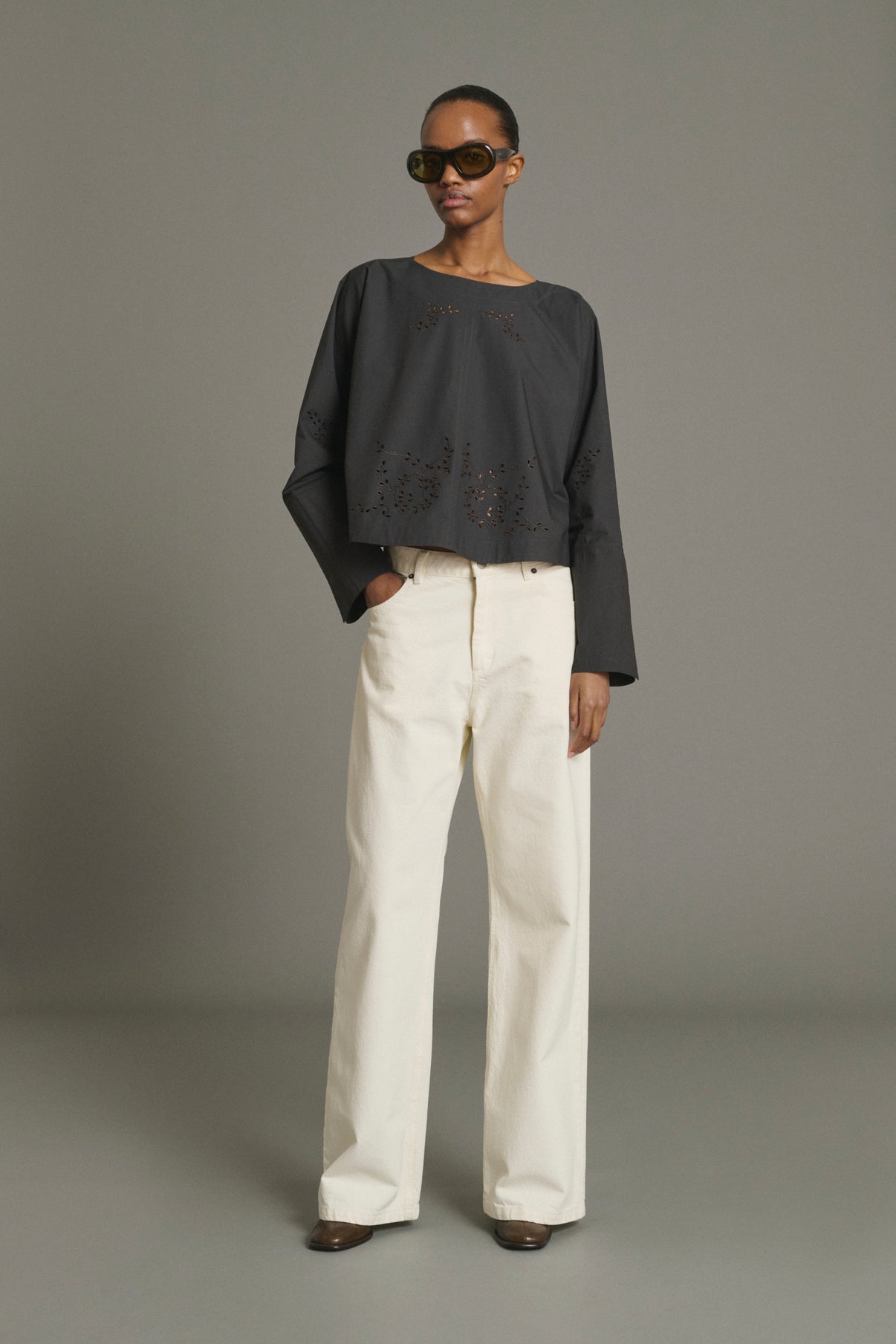 Vaqueros Calvin - Crudo Denim recto Femme - Soeur vue 5
