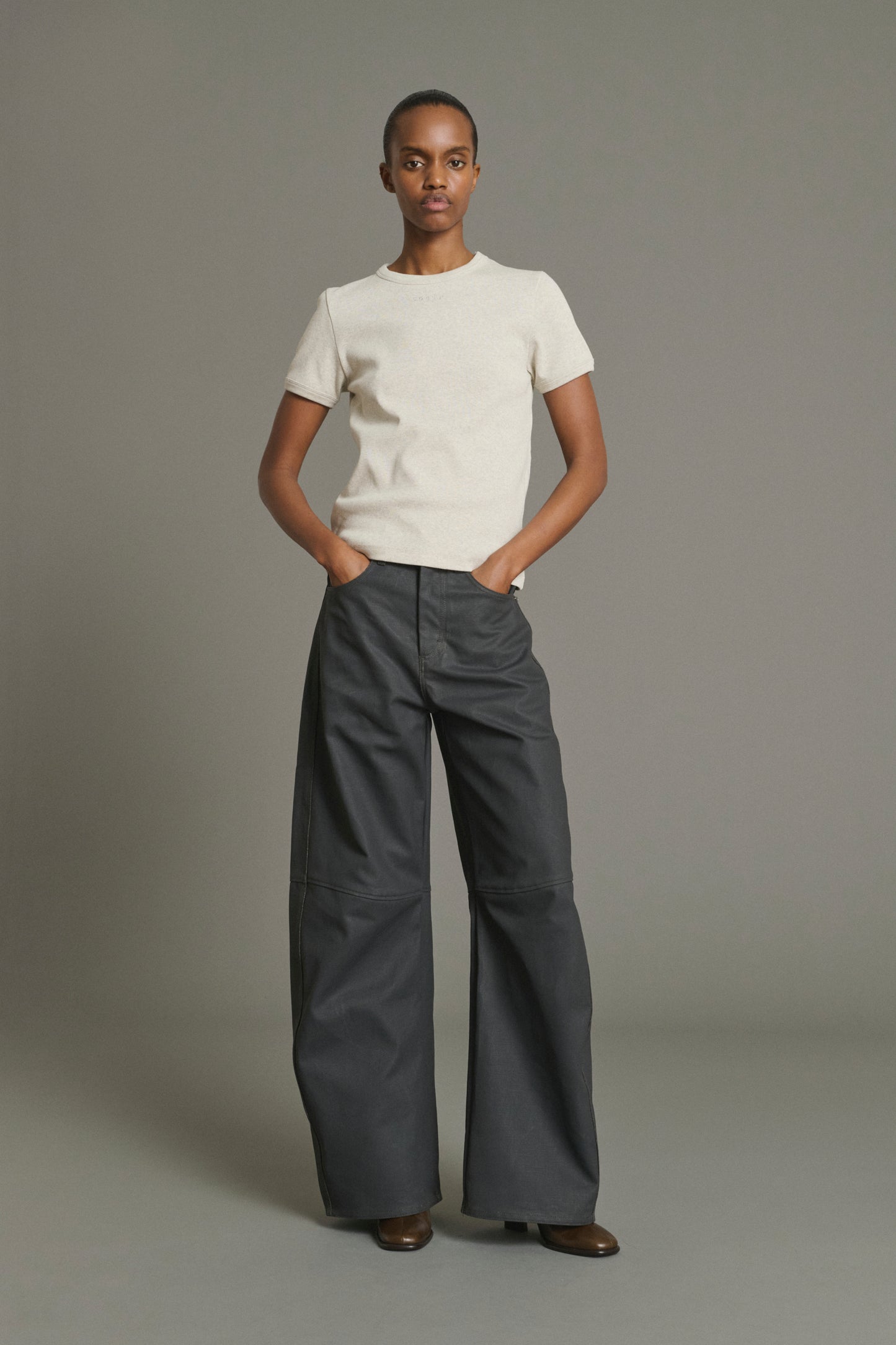 Vaqueros Jackson - Gris - Coton - Mujer