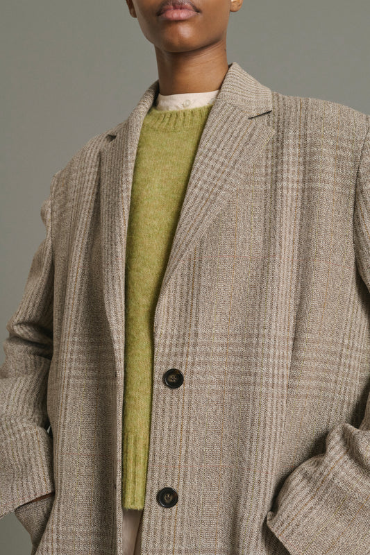 Abrigo Lincoln - Marrón/Beige - Lana - Mujer