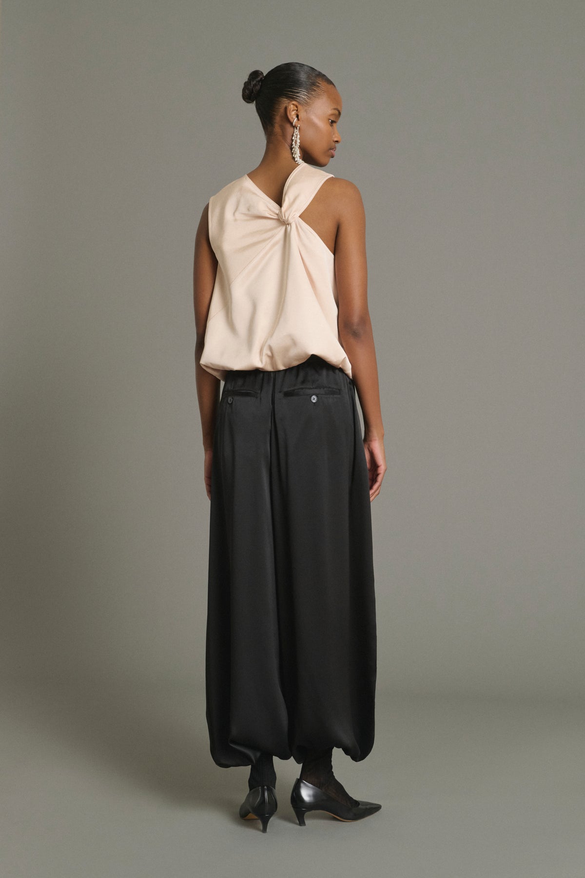 Pantalón Leopold - Negro - Seda - Mujer vue 2