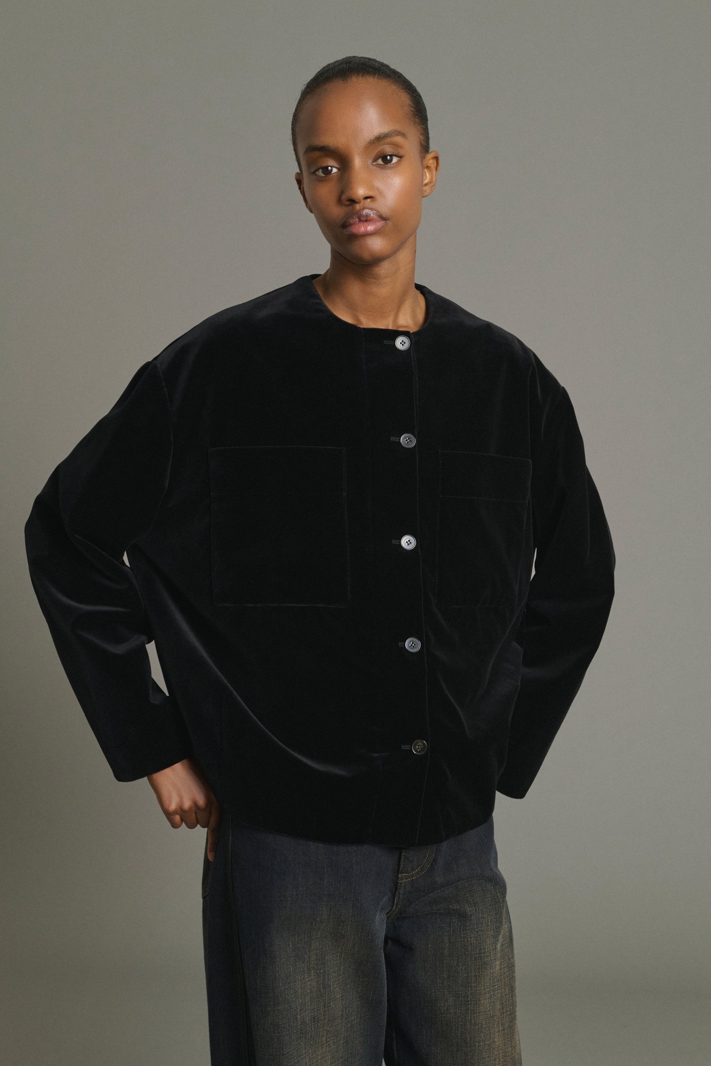 Chaqueta Louis - Negro - Algodón - Mujer