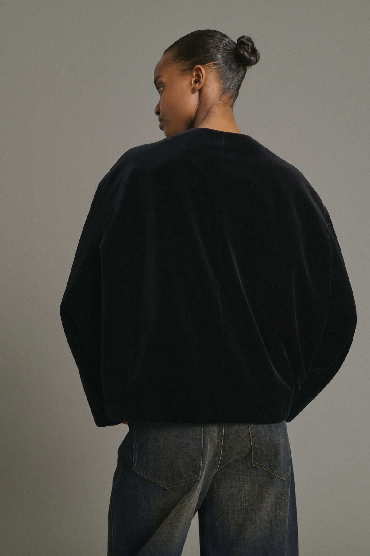Chaqueta Louis - Negro - Algodón - Mujer vue 4