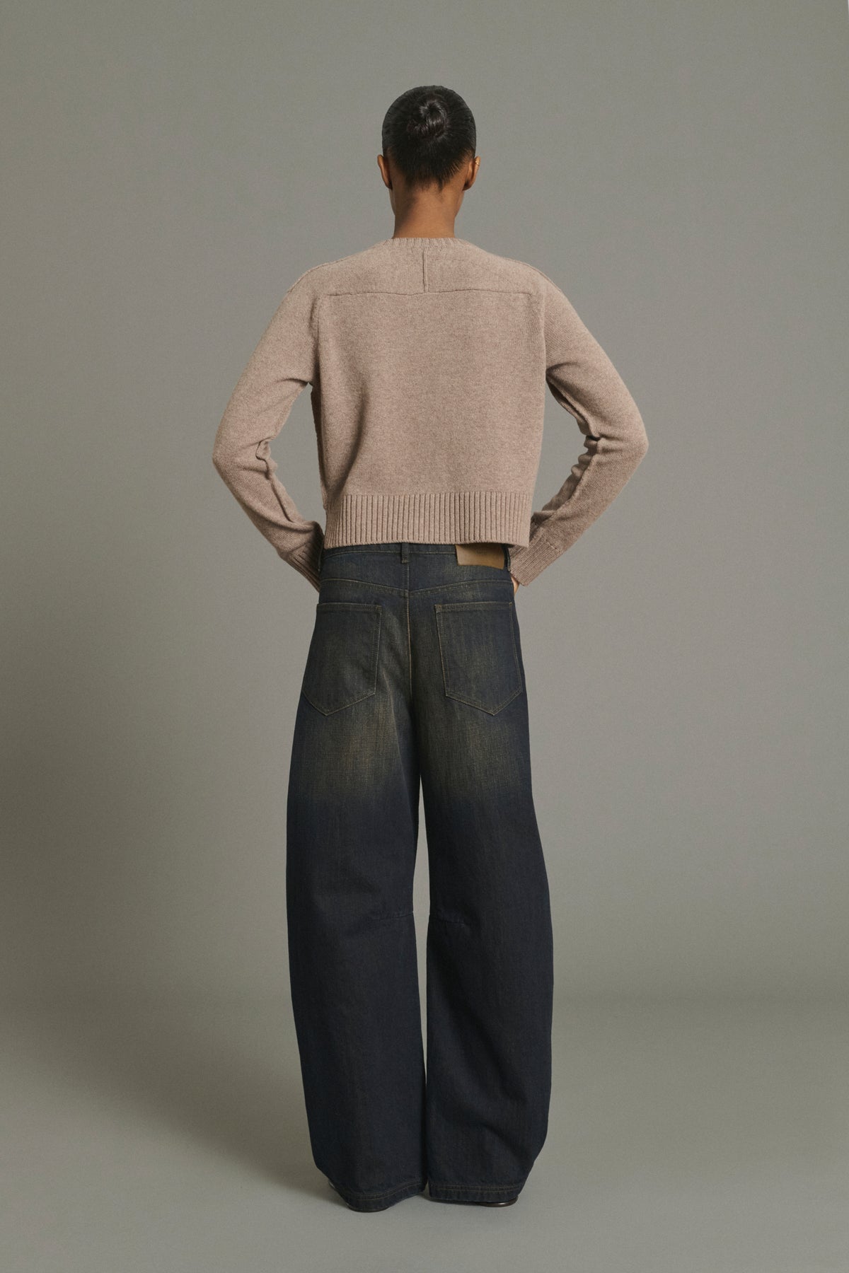 Cárdigan Virginia - Beige jaspeado - Lana merino - Mujer vue 4