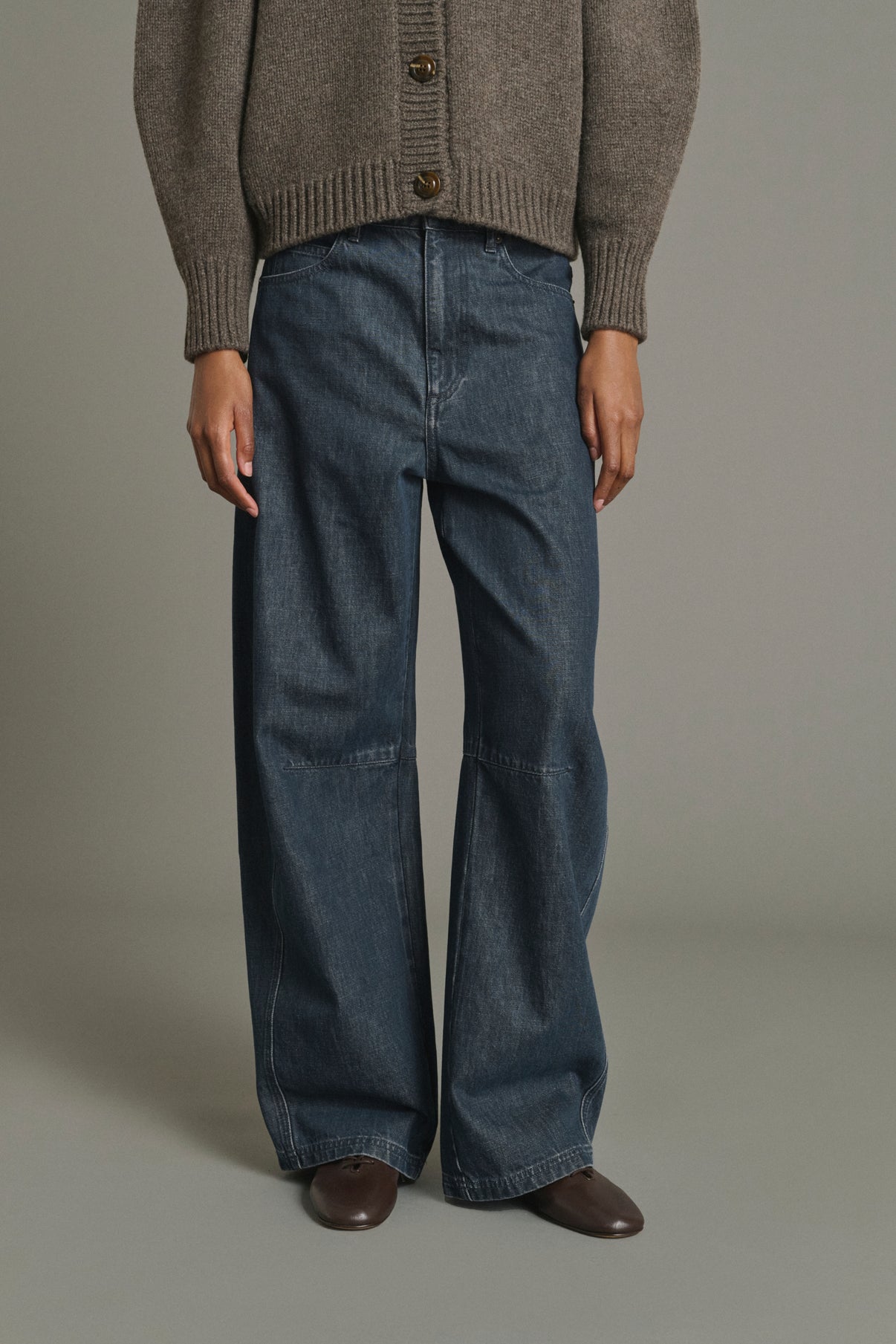 Vaqueros Eliott - Azul Gris - Coton - Mujer vue 3