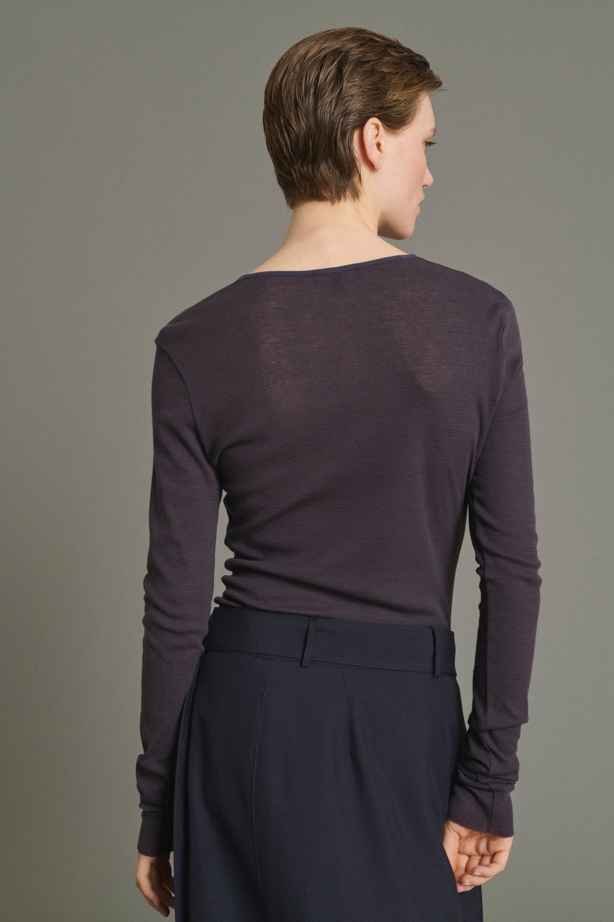 Camiseta Isabella - Marrón Rojo/Violeta Oscuro - Algodón - Mujer vue 4