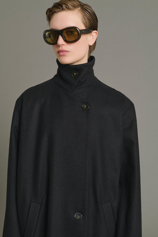 Abrigo Germain - Negro - Lana - Mujer
