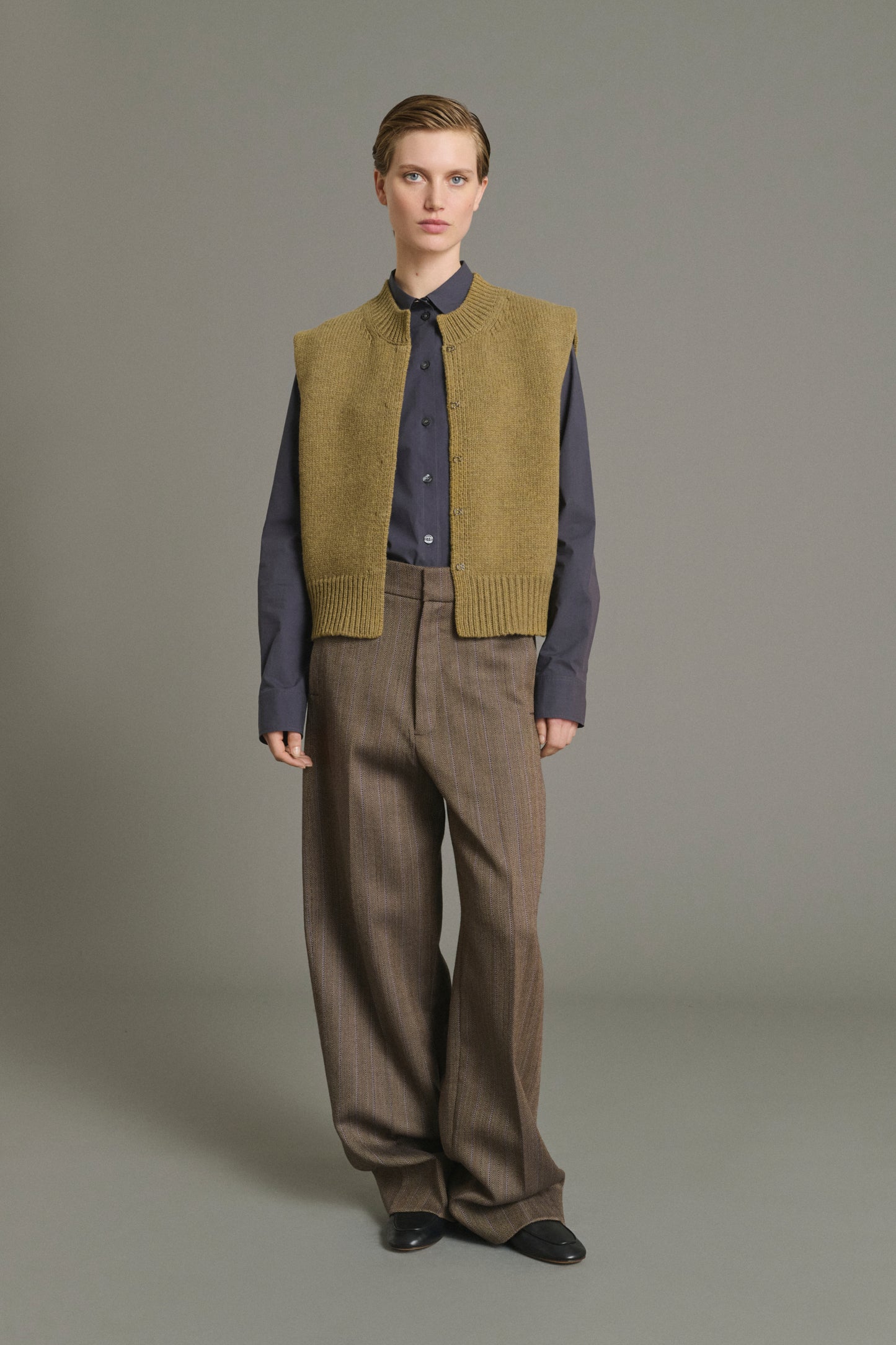 Cárdigan Kalyanee - Verde tilo - Lana - Mujer