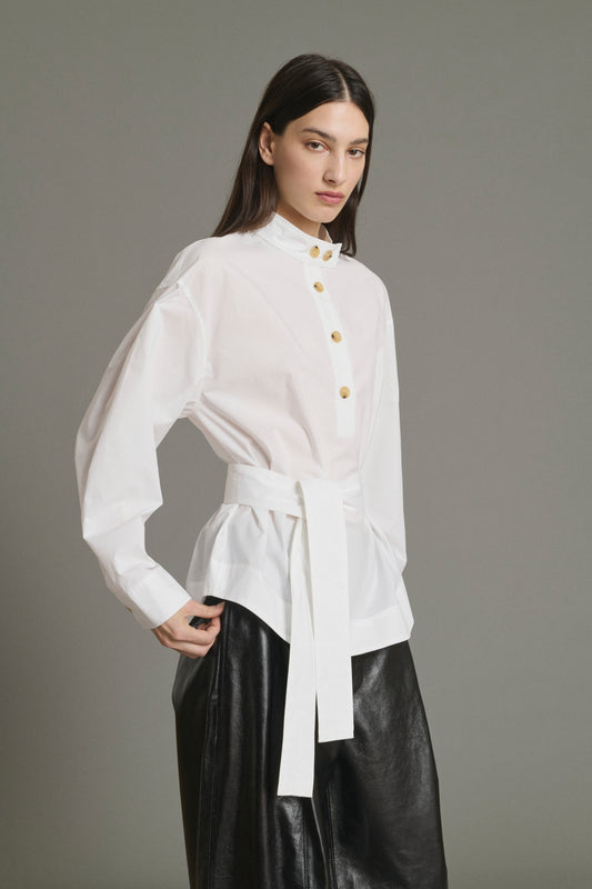 Blusa Lizzie - Blanco Roto - Algodón - Mujer