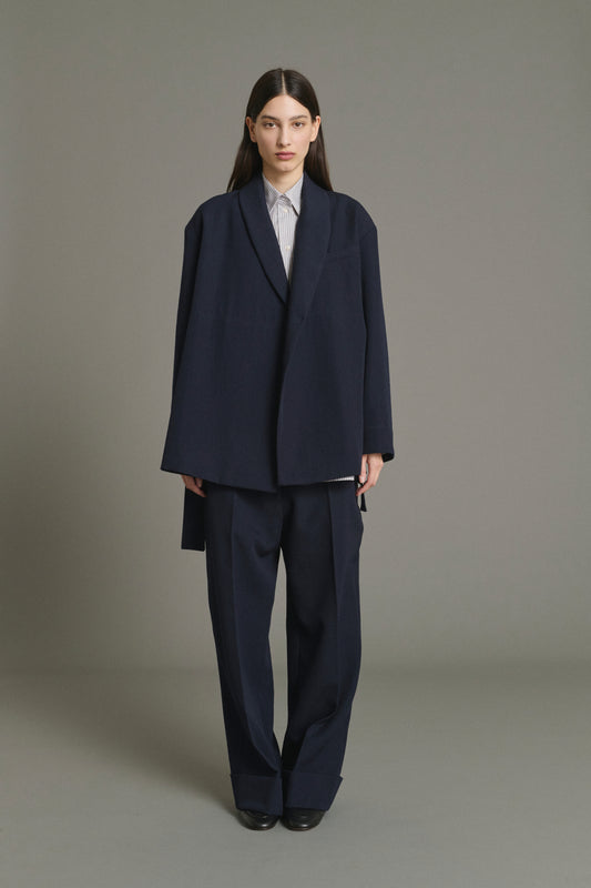 Pantalón Kobe - Navy - Lana - Mujer
