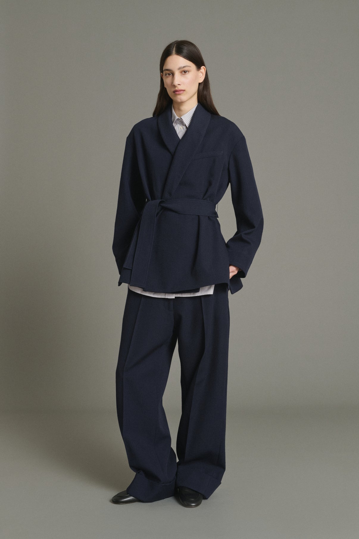 Chaqueta Come - Navy - Lana - Mujer vue 2