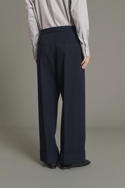 Pantalón Kobe - Navy - Lana - Mujer