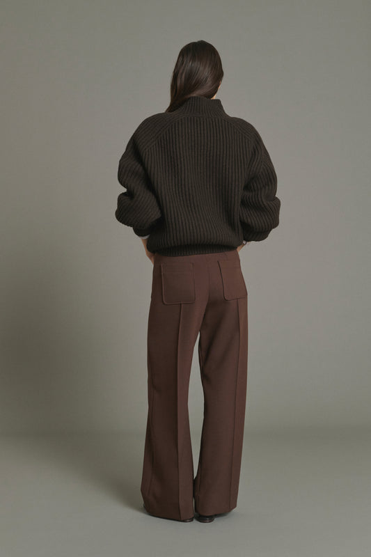 Jersey Flamand - Chocolate - Lana Merino - Mujer