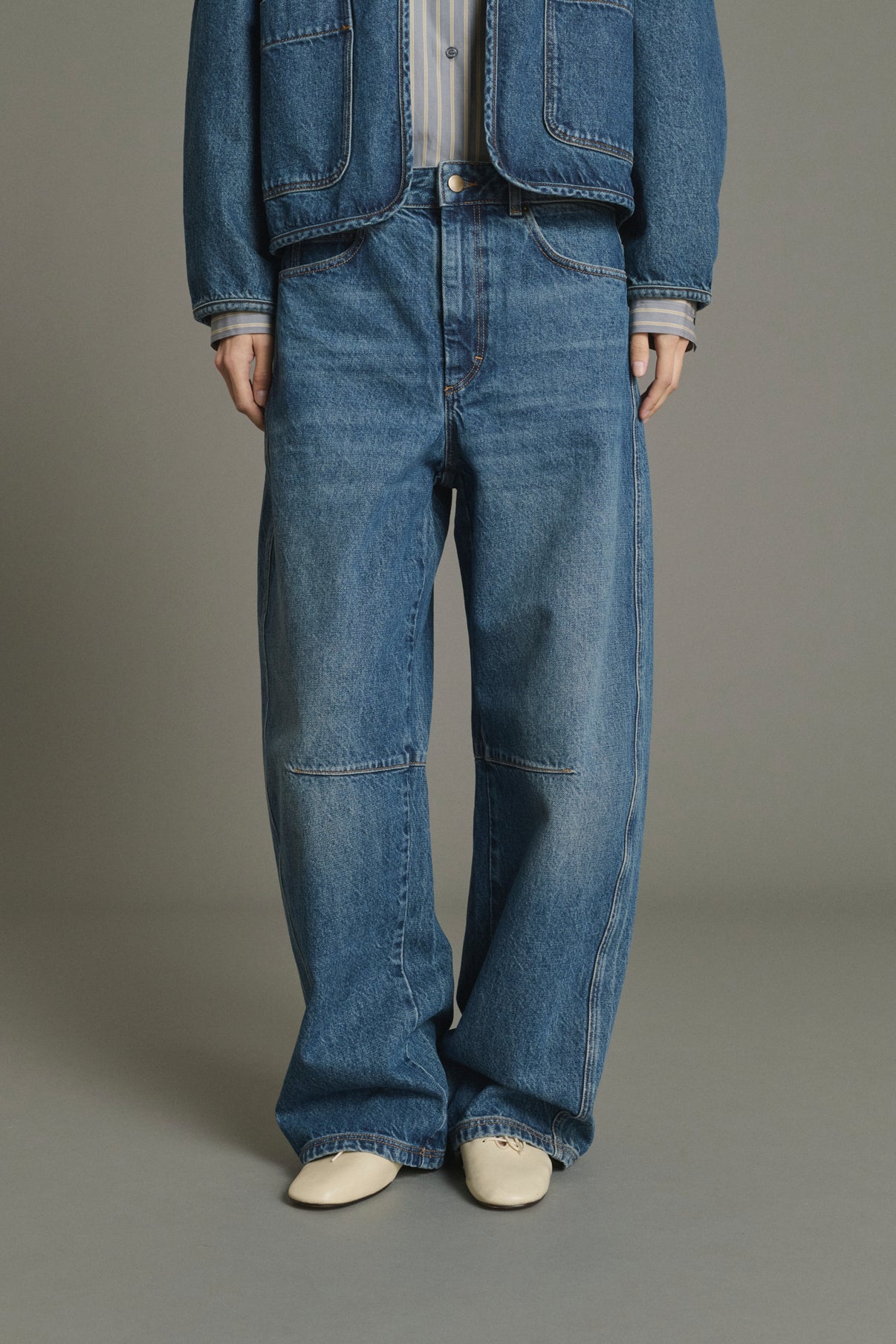 Vaqueros Eliott - Azul Denim Ancho Femme - Soeur vue 3