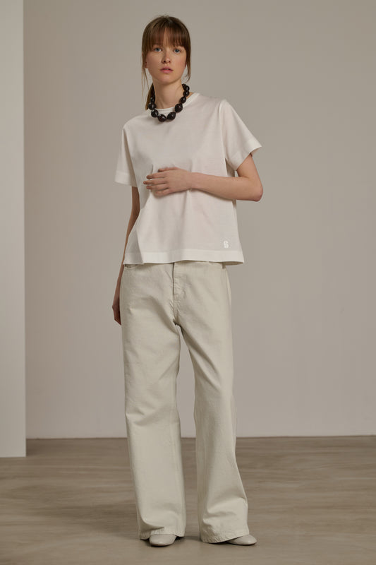Tee-Shirt Basic - Blanc - Coton - Femme