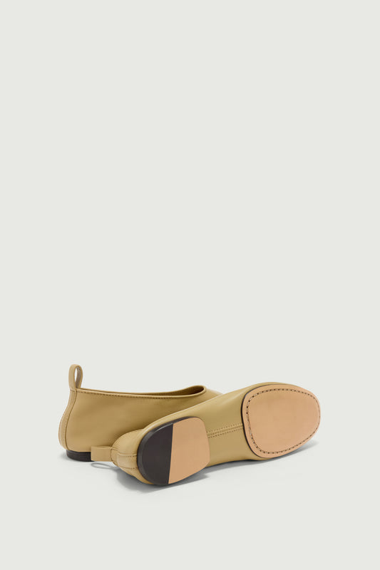 Bailarinas Bala - Beige - Cuero - Mujer