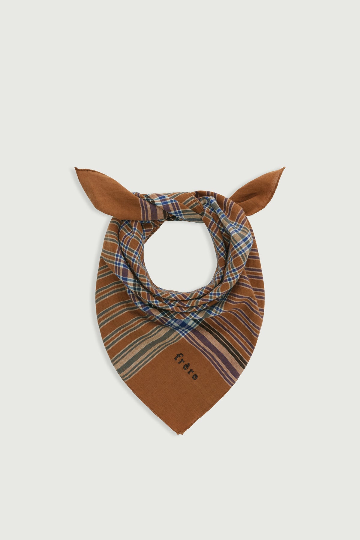 Pañuelo Philibert - Azul/Marrón - Algodón - Hombre vue 4