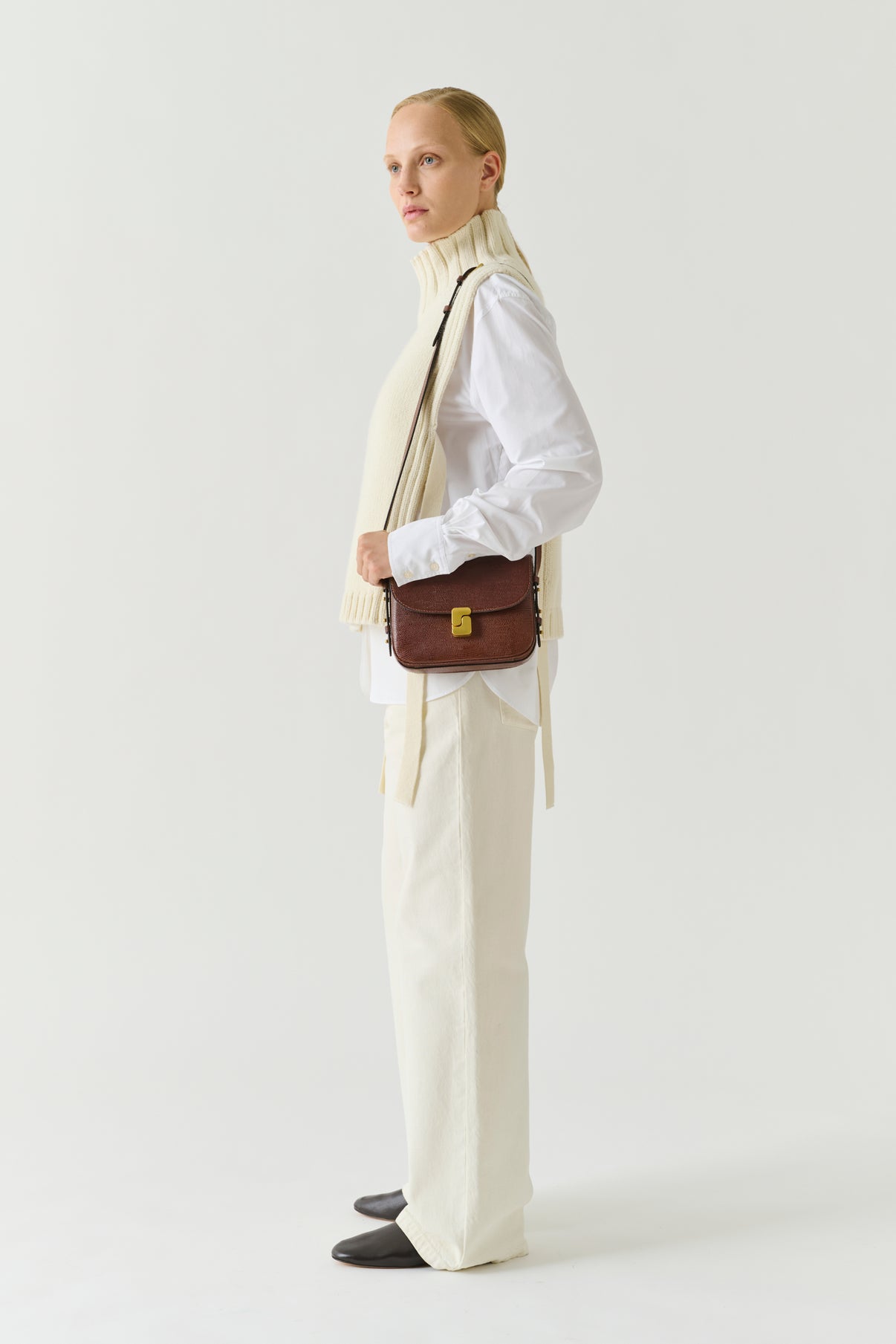 Bolso Bellissima Mini - Cognac Cuero - Soeur vue 3