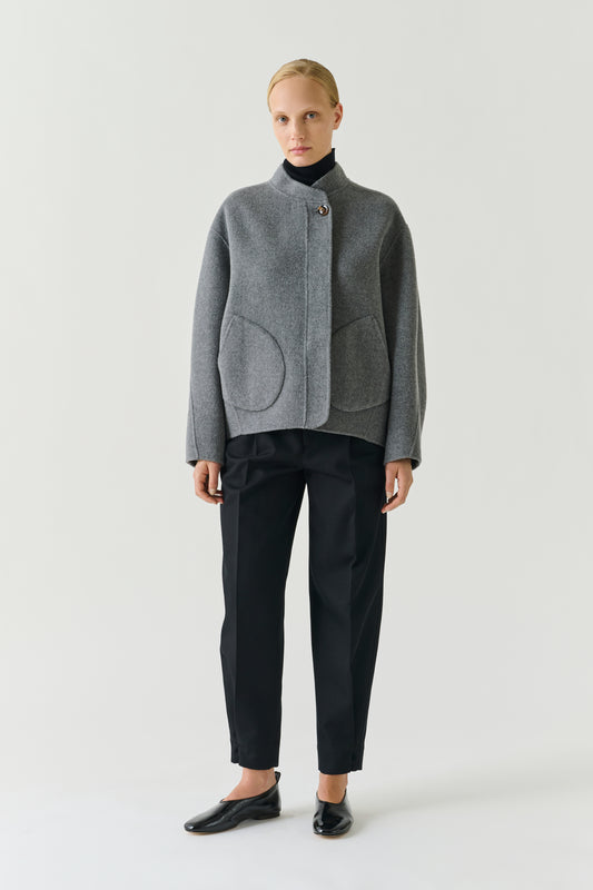 Abrigo Windsor - Gris claro - Lana - Mujer