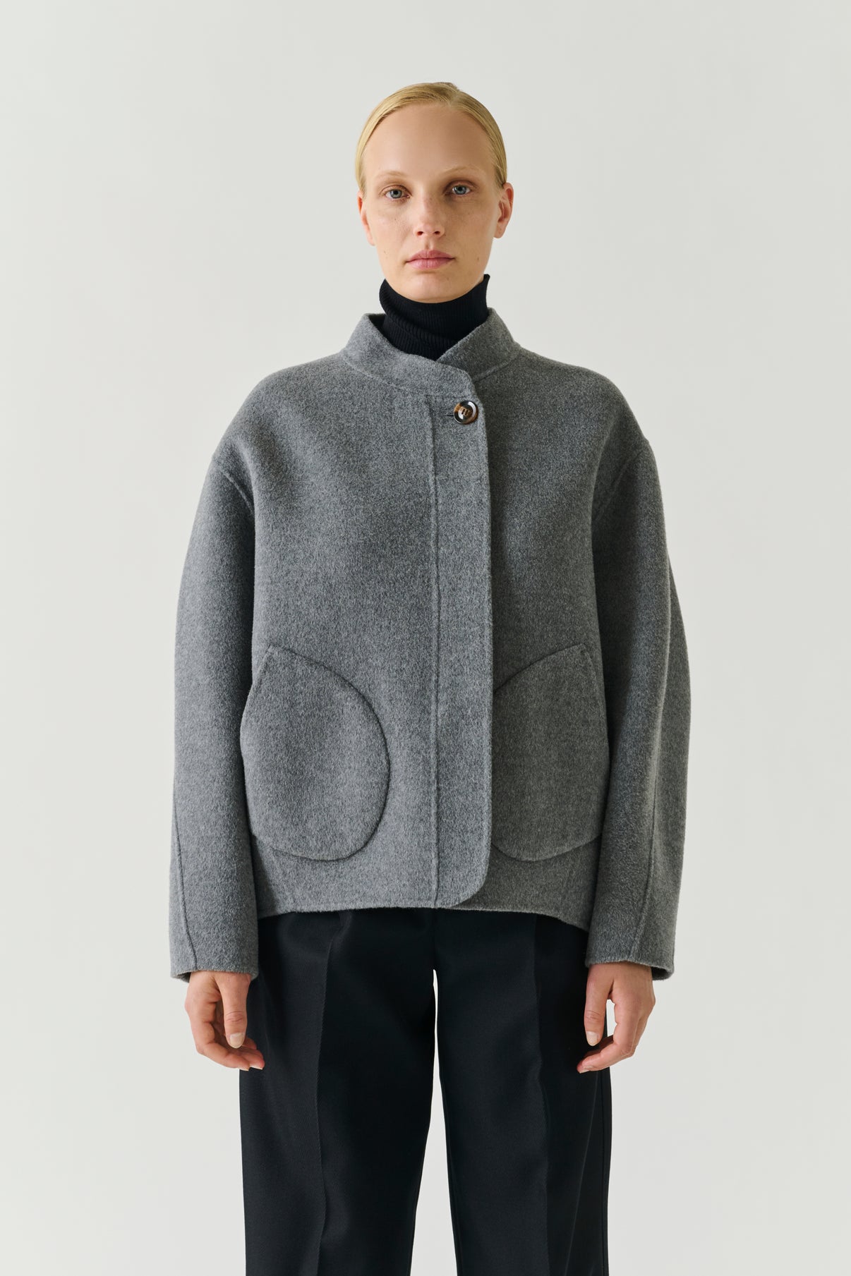 Abrigo Windsor - Gris claro - Lana - Mujer vue 1