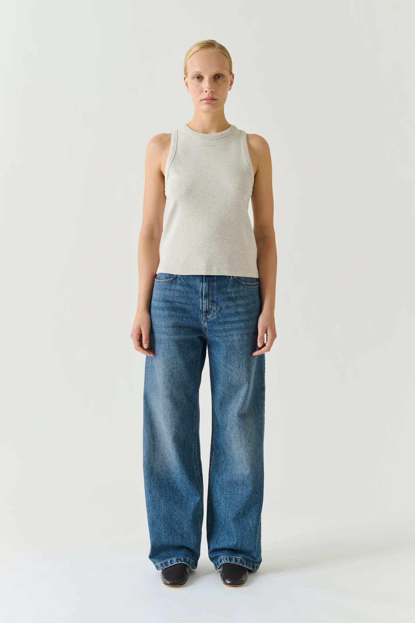 Camiseta Dolly - Gris jaspeado - Algodón - Mujer