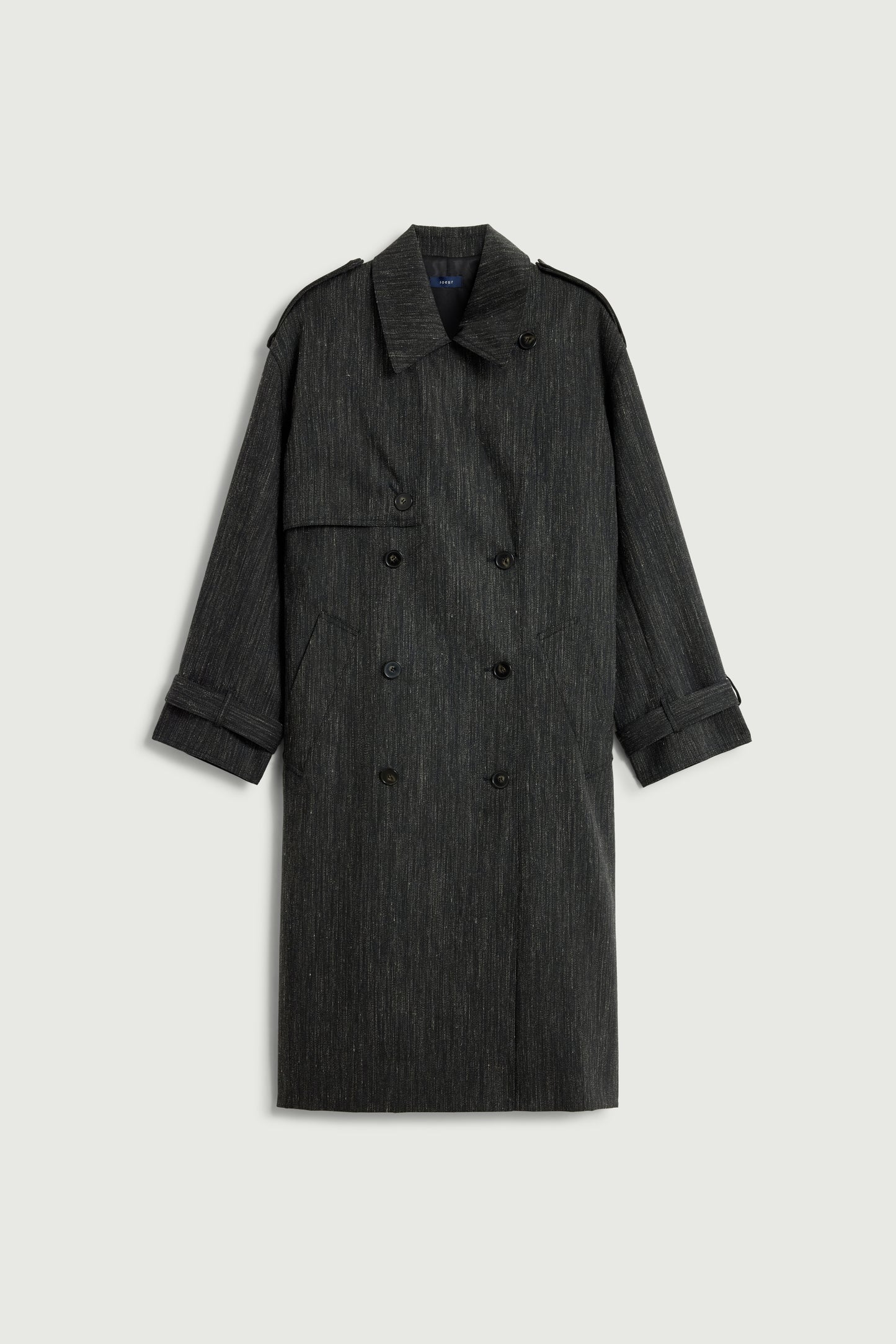 Trench Jourdain - Gris Antracita - Lana - Mujer