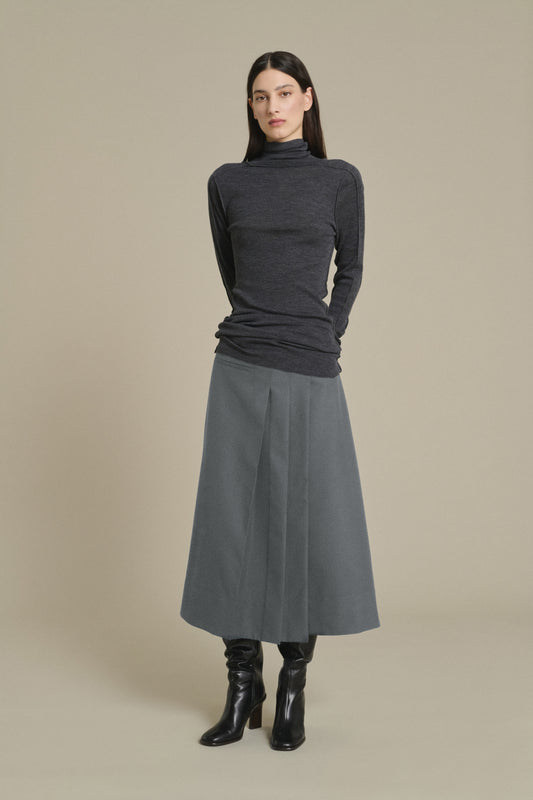 Falda Varna- Gris jaspeado - Mujer