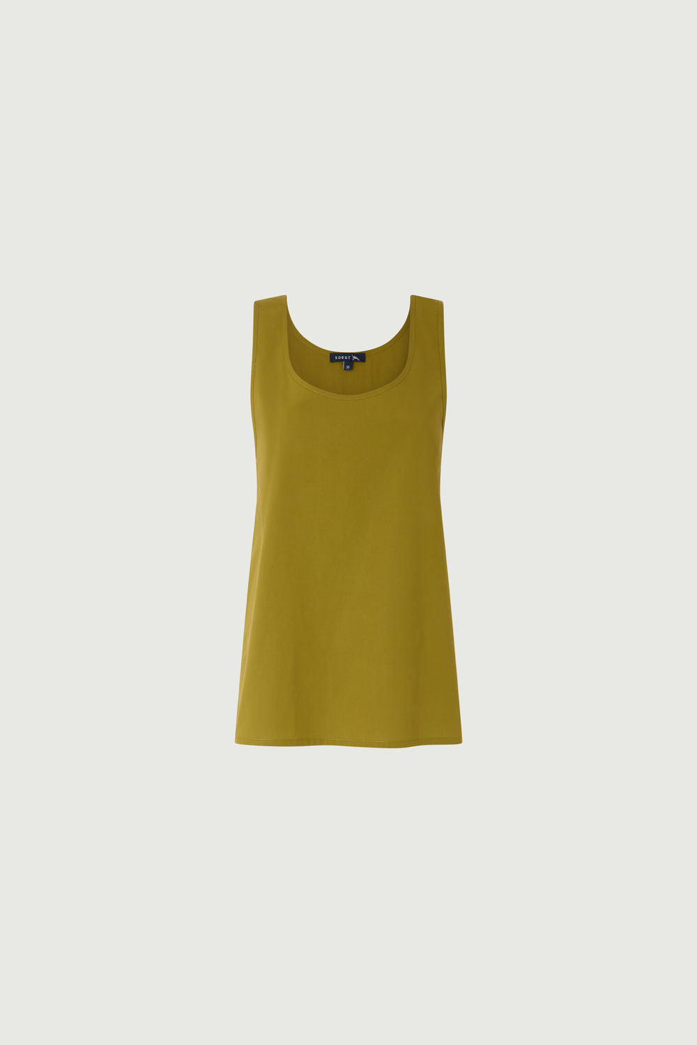 Vestido Ianni - Verde oliva algodón camiseta de tirantes incluida - Soeur vue 5