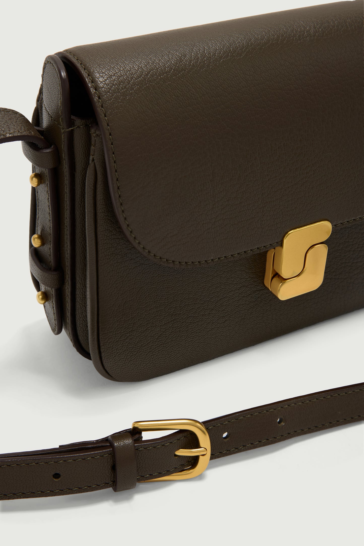 Bolso Bellissima Mini - Caqui oscuro - Cuero - Mujer