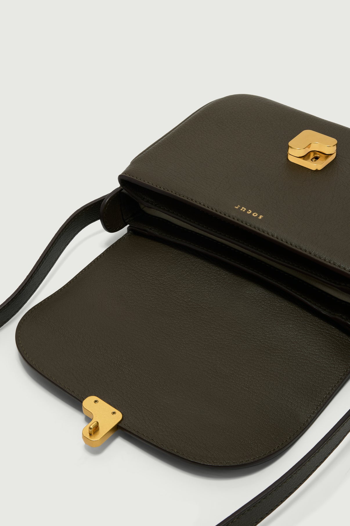 Bolso Bellissima Mini - Caqui oscuro - Cuero - Mujer vue 4