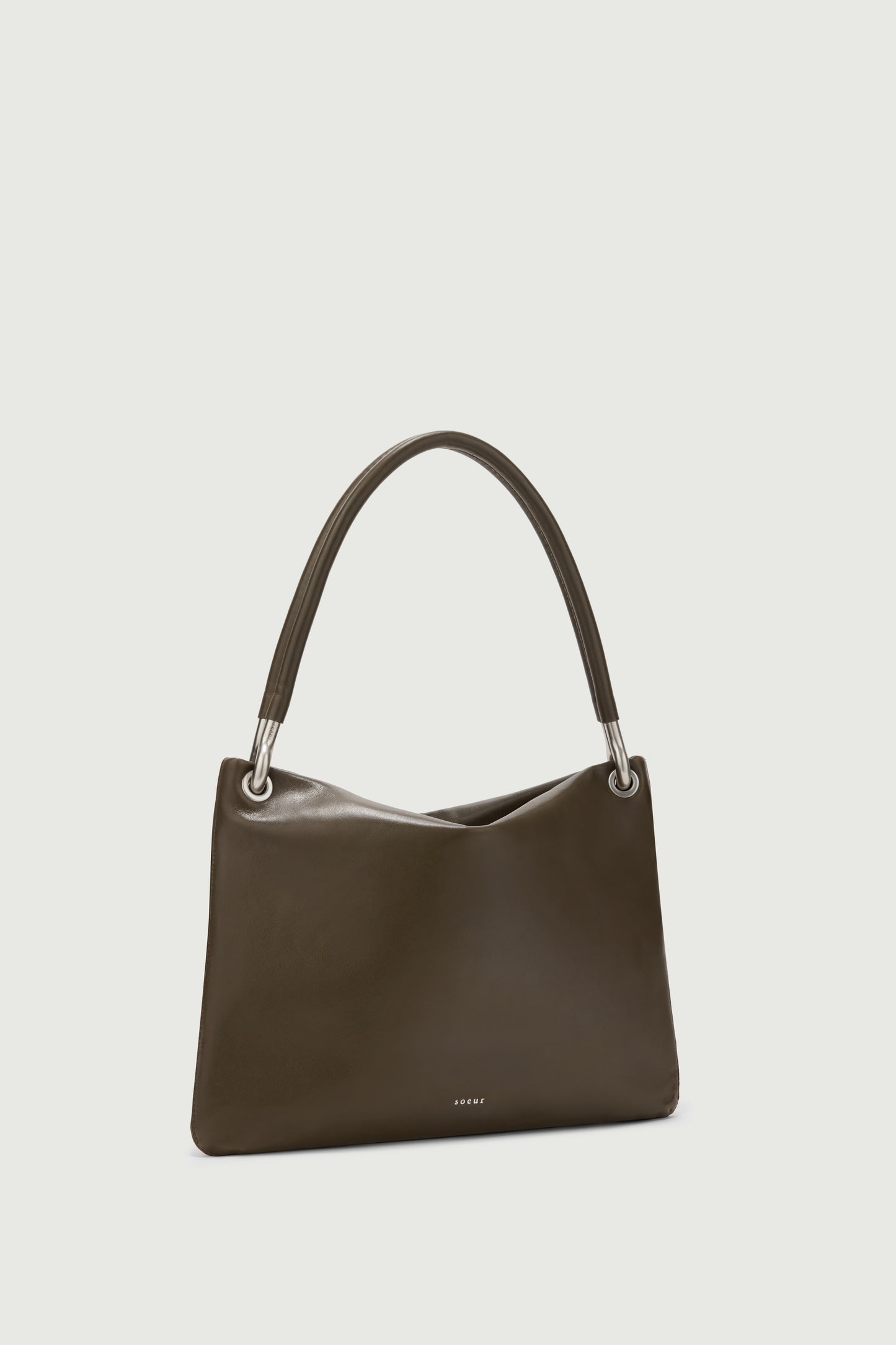 Cabas Gia Mini - Kaki - Cuero - Mujer