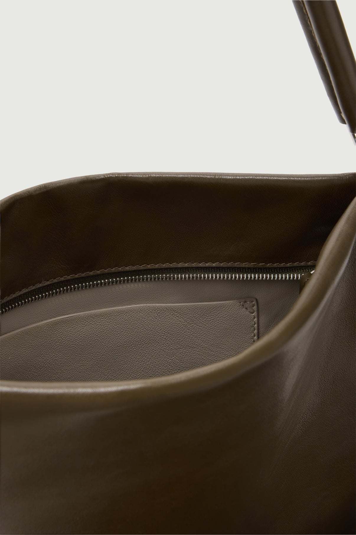 Cabas Gia Mini - Kaki - Cuero - Mujer vue 3