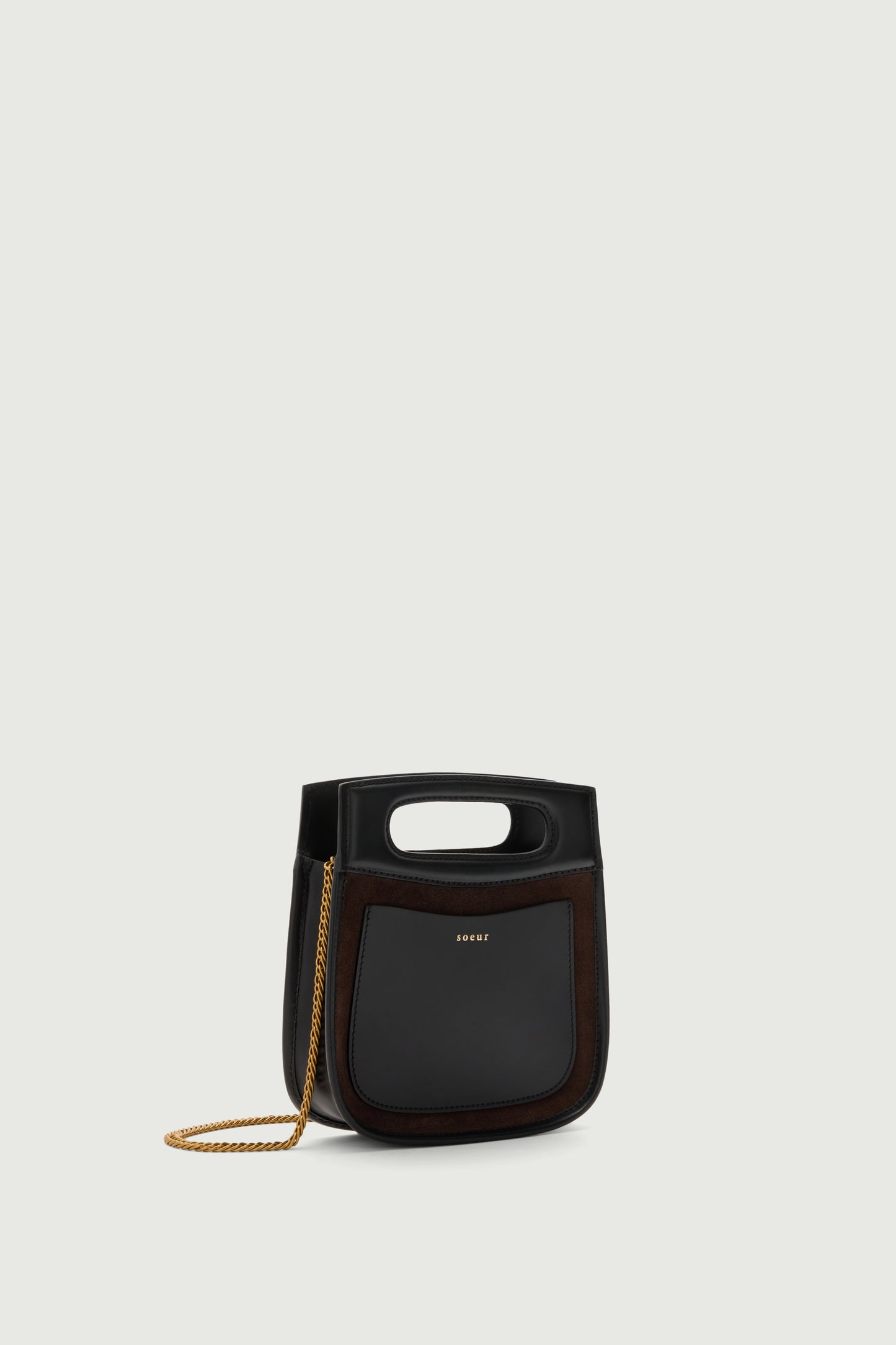 Bolso Cheri Mini - Marrón Oscuro - Cuero - Mujer